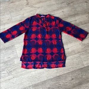 Isaac Mizrahi Graphic Blouse w/ 3/4 Length Sleeve